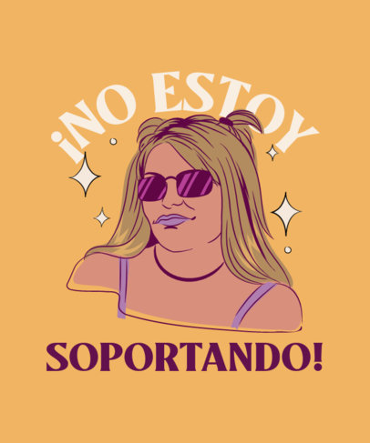 T-Shirt Design Creator Featuring a Popular Quote Inspired by Wendy Guevara