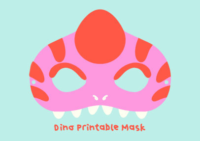 Dino Printable Mask Maker for a Children's Birthday Party