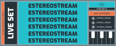 Twitch Profile Banner Creator with Piano Keys for a Music Streamer