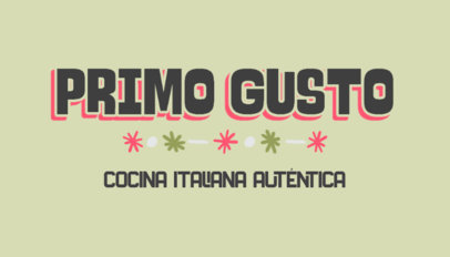 Front Business Card Generator for an Italian Food Place