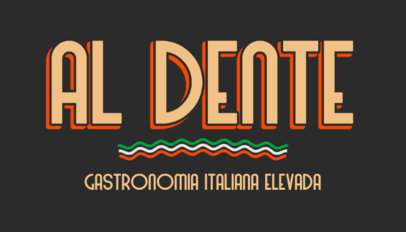 Front Business Card Creator for an Italian Cuisine Restaurant