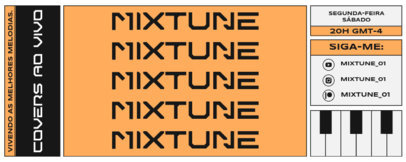 Twitch Profile Banner Template for a Live Music Covers' Channel 