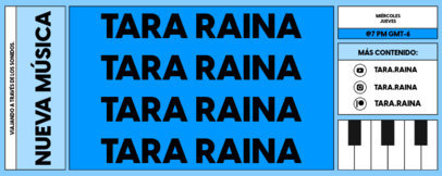 Colorful Twitch Profile Banner Generator Announcing New Music 