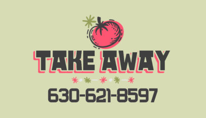 Magnet Design Generator Featuring a Tomate Icon for an Italian Food Place 6002a