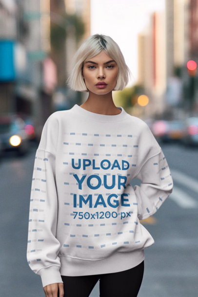 AI-Generated Mockup of a Woman with a Zelda-Inspired Look Wearing a Pullover Hoodie  m34963