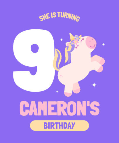 Party T-Shirt Design Template for a Birthday Celebration