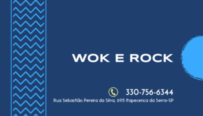 Back Business Card Creator With an Asian Food Restaurant Information