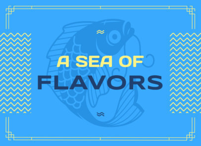 Greeting Card Creator for an Asian Seafood Restaurant