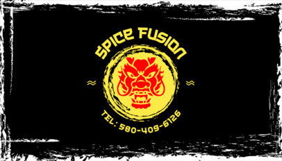 Magnet Design Generator for a Spicy Asian Restaurant With a Dragon Graphic 6004a