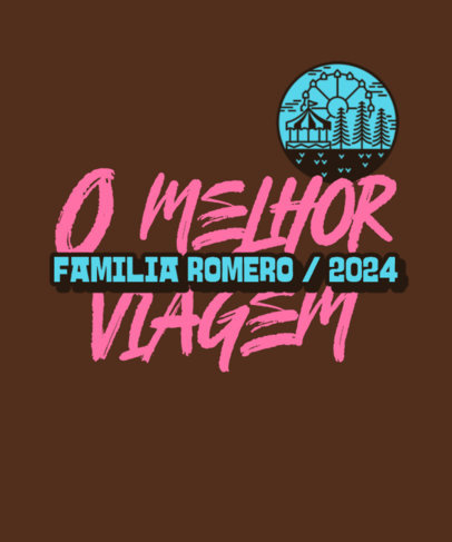 T-Shirt Design Maker with a Phrase for a Family Trip Souvenir