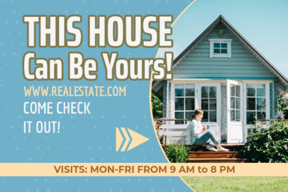 Yard Sign Template for an Open House Tour Ad