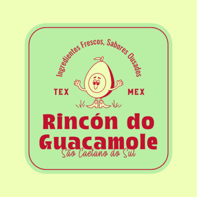 Logo Creator with a Cartoonish Avocado for a Tex-Mex Restaurant