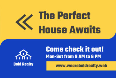 Yard Sign Maker for a Real Estate's Open House Ad