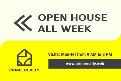 Yard Sign Maker for a 7-Days Open House Event