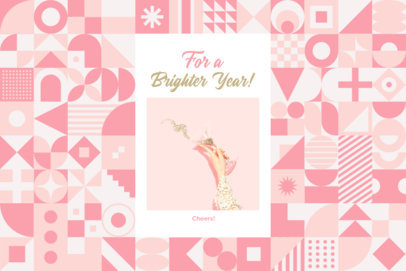 Wine Label Template Featuring Colorful Tiles and a Cheerful Quote 5752b