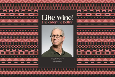 Wine Label Maker with a Picture for a Birthday Celebration 5752d