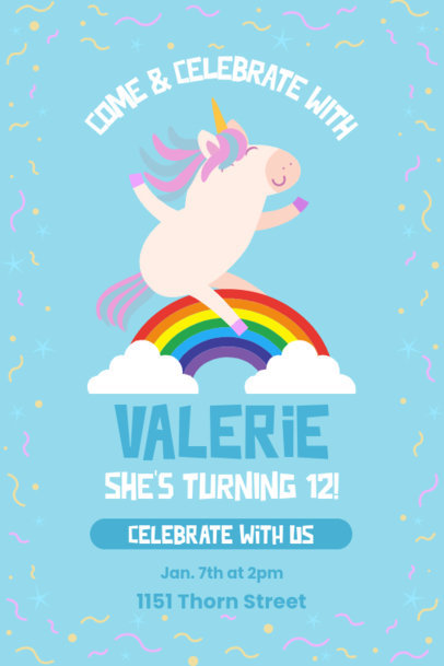 Invitation Generator Featuring a Kid's Birthday Theme
