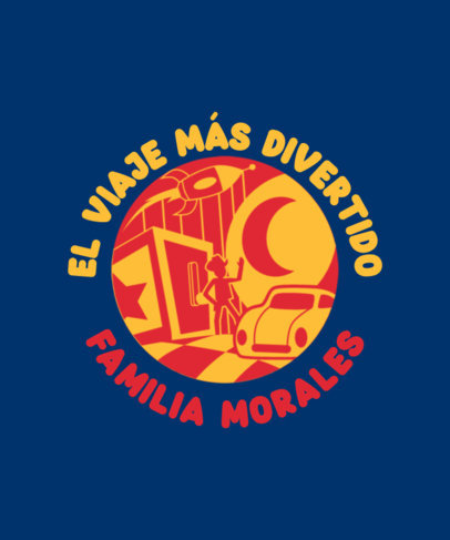 T-Shirt Design Maker with an Illustration for a Matching Family Trip Souvenir
