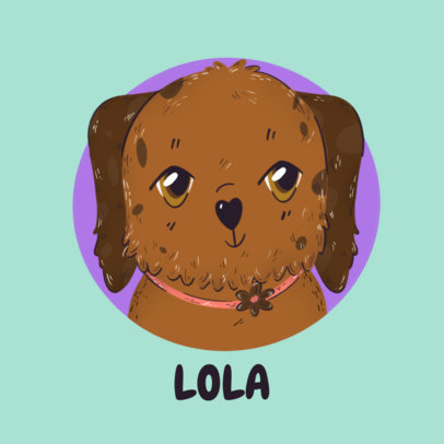 Illustrated Avatar Creator Featuring a Cute Dog Graphic