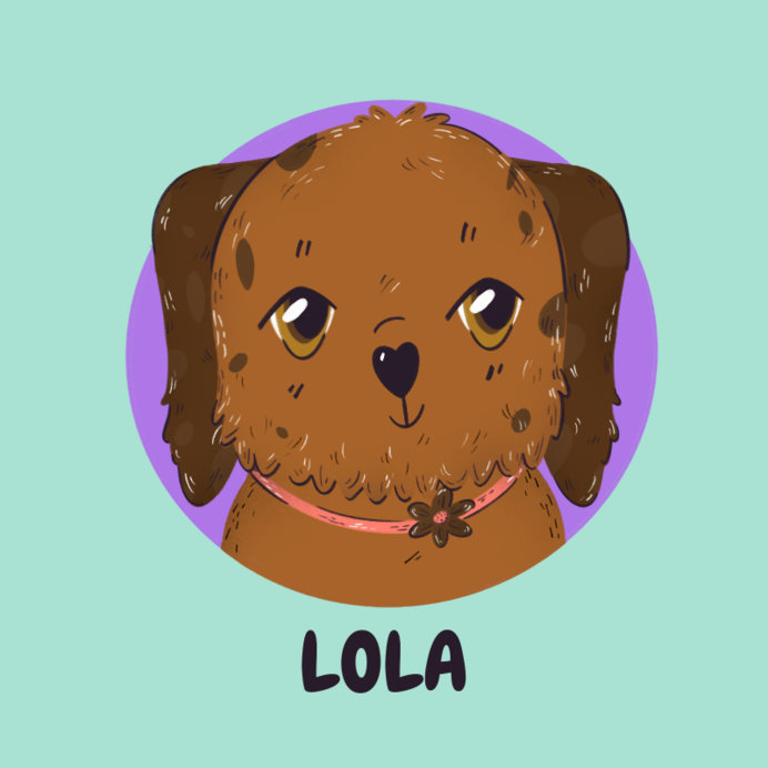 Placeit - Illustrated Avatar Creator Featuring a Cute Dog Graphic