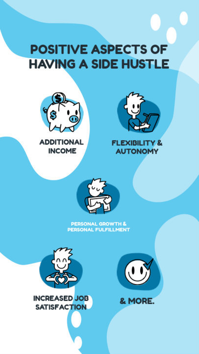 Instagram Story Maker Featuring Positive Facts About Side Hustle