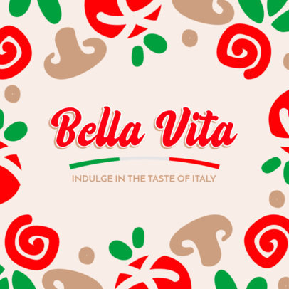 Paper Bag Design Maker to Promote an Italian Restaurant