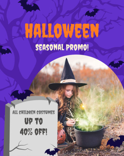 Instagram Post Maker Spooky Backgrounds and Pictures to Promote Halloween Offers 5803