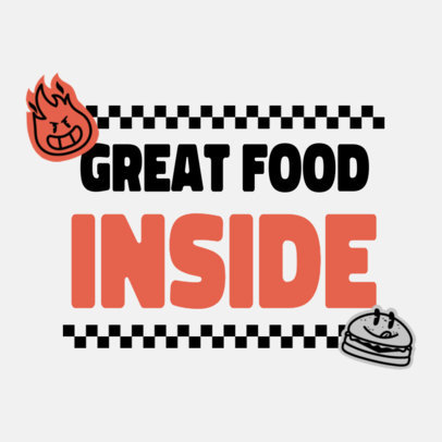 Paper Bag Design Maker With a Cartoonish Burger for a Fast-Food Restaurant