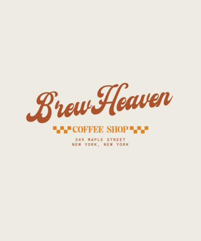 Front T-Shirt Design Creator for a Coffee Shop Featuring a Retro Typography 6516g-el1