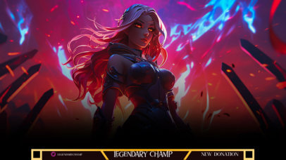 Twitch Overlay Maker Featuring a Theme Inspired by League of Legends 5826