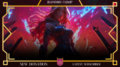 Twitch Webcam Overlay Maker Featuring a Theme Inspired by League of Legends 5826