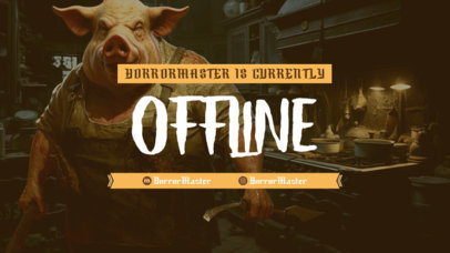 Twitch Offline Banner Template Featuring a Halloween Theme