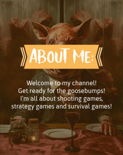 Twitch Info Panel Template for a Gamer's Info With a Horror Theme