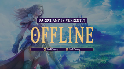Twitch Offline Banner Maker Featuring a Theme Inspired by League of Legends