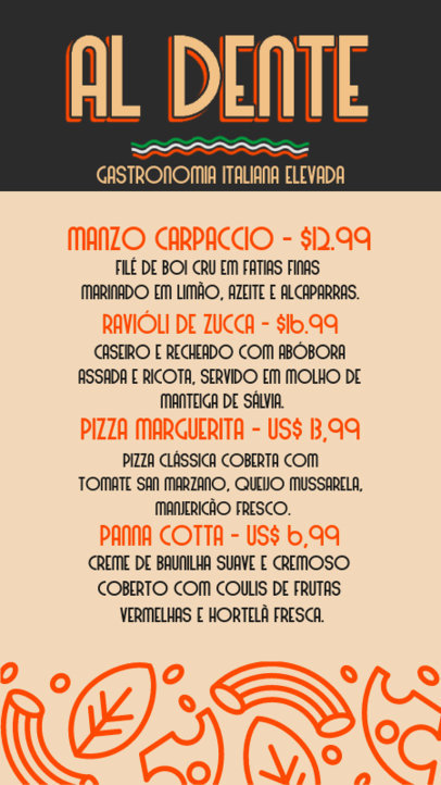 Menu Creator Featuring an Italian Food Place Theme 6017b