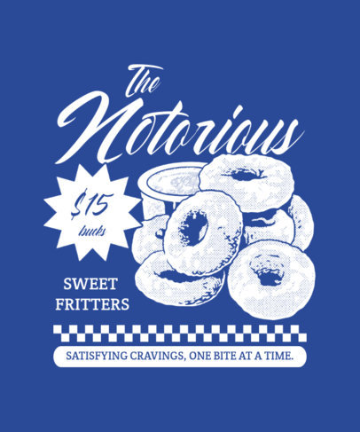 Back T-Shirt Design Template for a Bakery Featuring a Retro Aesthetic