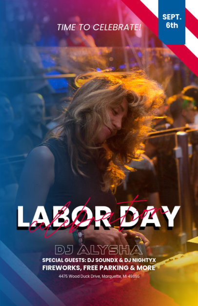 Flyer Generator for a Labor Day-Inspired Celebration 6506a-el1