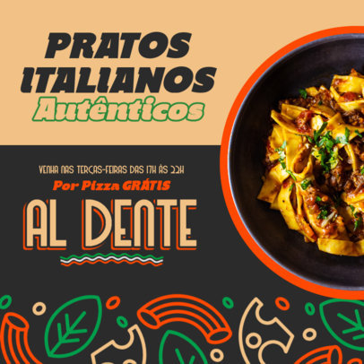 Instagram Post Creator to Promote a Free Pizza Offer