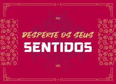 Greeting Card Template for an Asian Restaurant Featuring a Quote