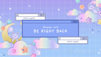 Kawaii-Themed Twitch Screen Video Maker With a Be-Right-Back Message