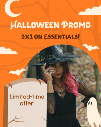 Instagram Post Creator Promoting a 2x1 Halloween Deal 5803h