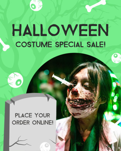 Instagram Post Generator for a Store's Halloween Online Sale