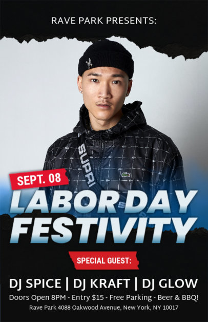 Labor Day Flyer Maker to Promote a Holiday Festivity 6504d-el1