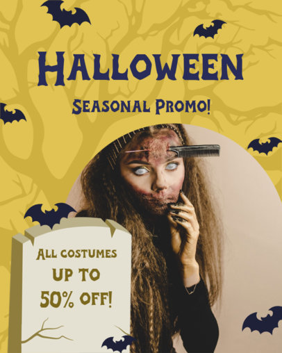 Instagram Post Template for a Halloween Costumes' Half-Off Discount 5803i