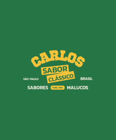 Front T-Shirt Design Generator for a Brazilian Restaurant