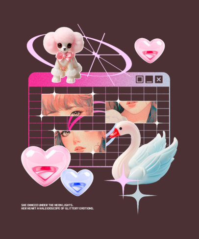 Pop Culture-Inspired T-Shirt Design Generator Featuring a Collage 6012a