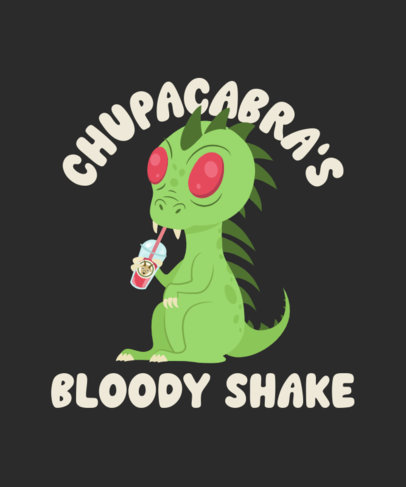 Chupacabras-Inspired T-Shirt Design Maker Featuring a Popular Monster Graphic