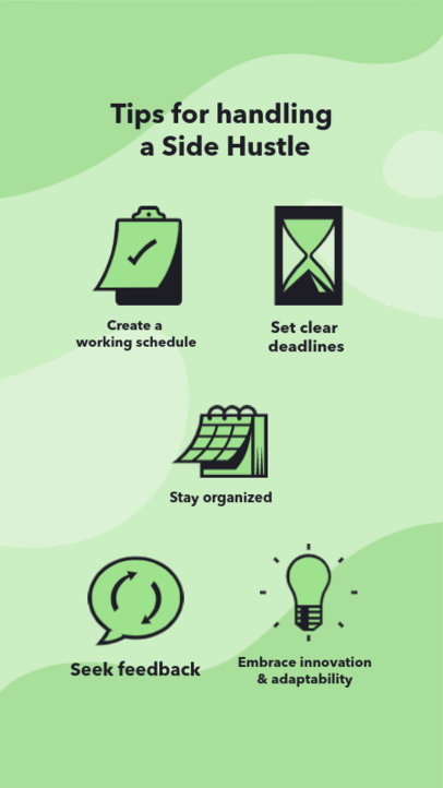 Side Hustle-Themed Instagram Story Maker With Tips for Entrepreneurs
