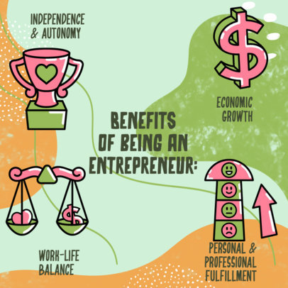 Instagram Post Creator with an Infographic for Entrepreneurship 6014c