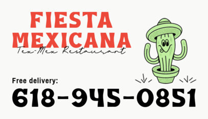 Magnet Design Creator with a Cartoonish Cactus for a Tex-Mex Restaurant 6003c
